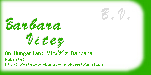 barbara vitez business card